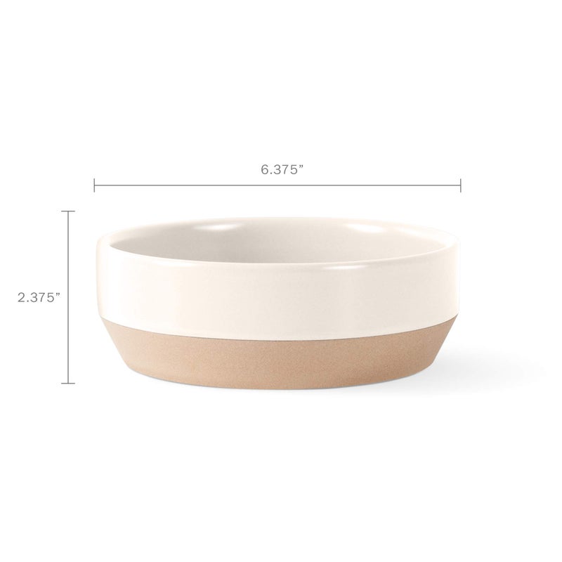 Fringe Studio Nosey Dog Spot Medium Stoneware Pet Bowl (479001) Natural - Image 3